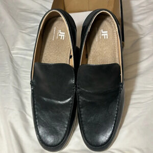 JF J-Ferrar Men's Black Slip-on Dress Shoes size 12, New